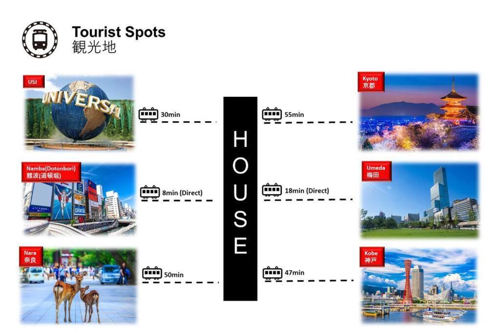 Open Sale-Full Renovation-Stations 4 Min-Usj& Namba Nearby Villa Osaka Exteriör bild